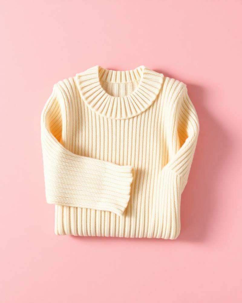Suéter tejido crema oversize